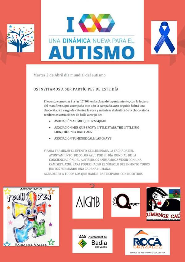 Cartell del Dia Mundial de l'Autisme a Badia del Vallès