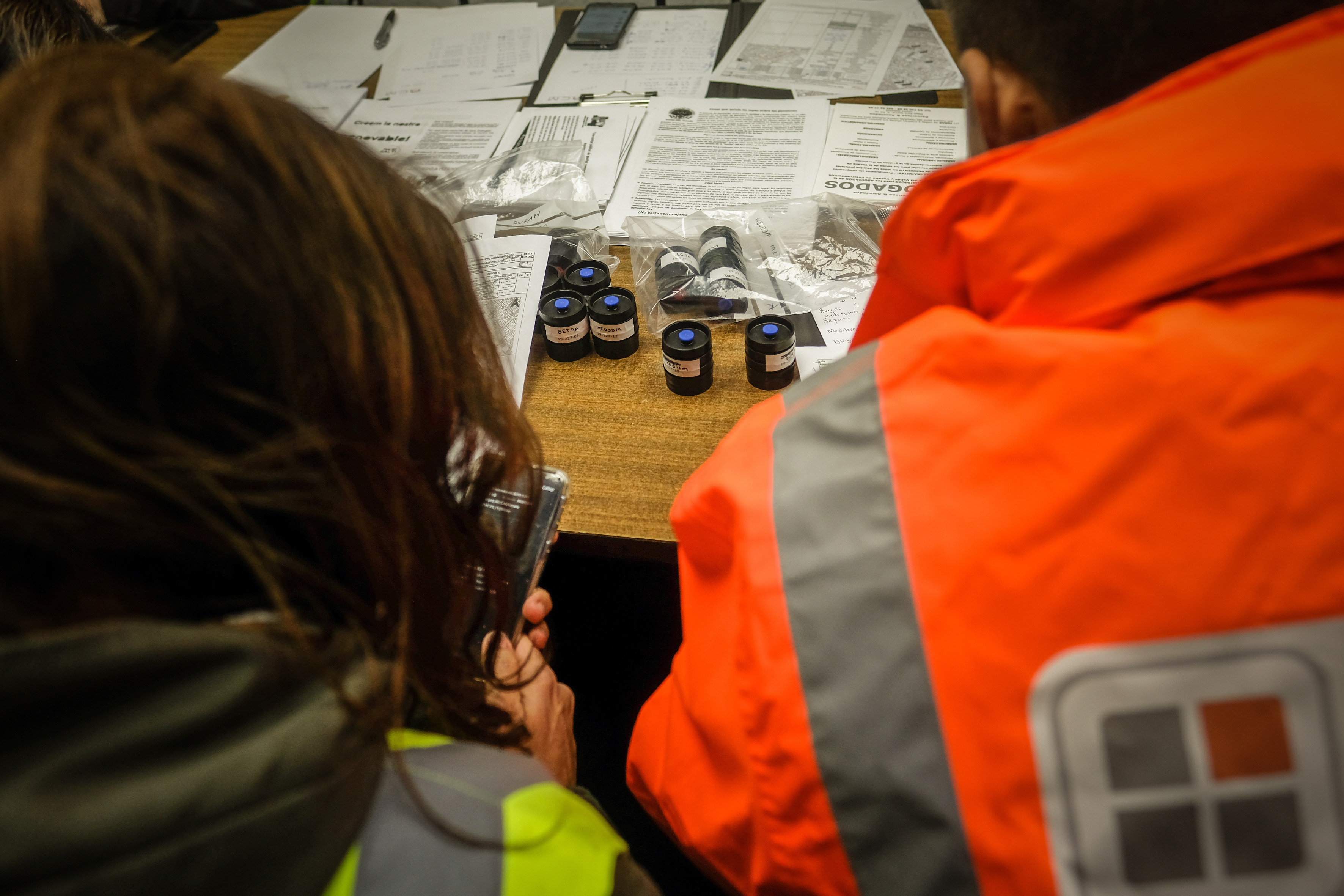 Els filtres recollits el primer dia de l'estudi