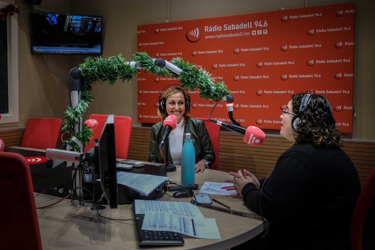 Un moment de l'entrevista a Rdio Sabadell