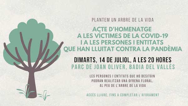 Anunci de l'acte d'homenatge a les víctimes de la Covid-19 i a les persones i entitats que han lluitat contra la pandèmia