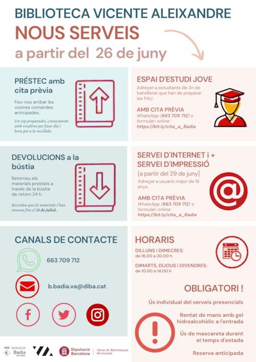 Nous serveis a la Biblioteca de Badia