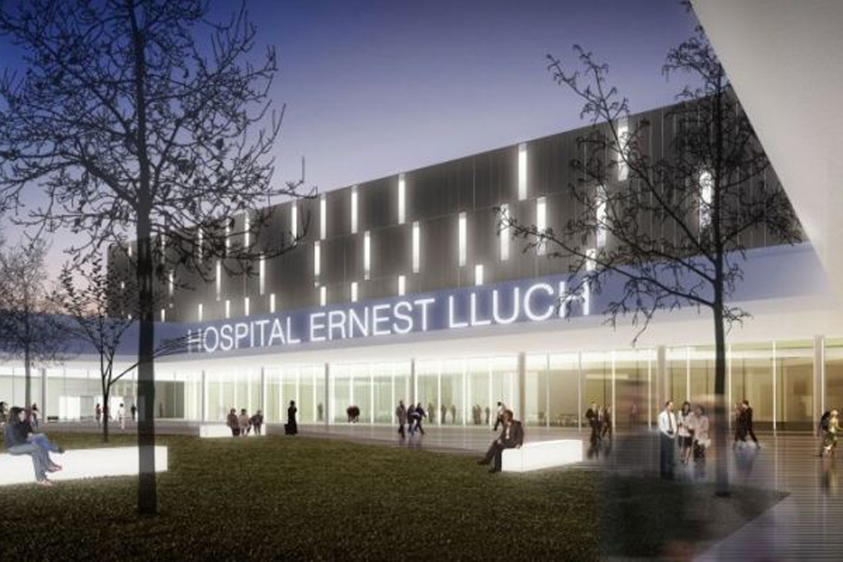 Imatge renderitzada de l'Hospital Ernest Lluch
