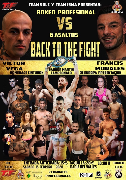 El cartell de la vetllada de boxa de dissabte