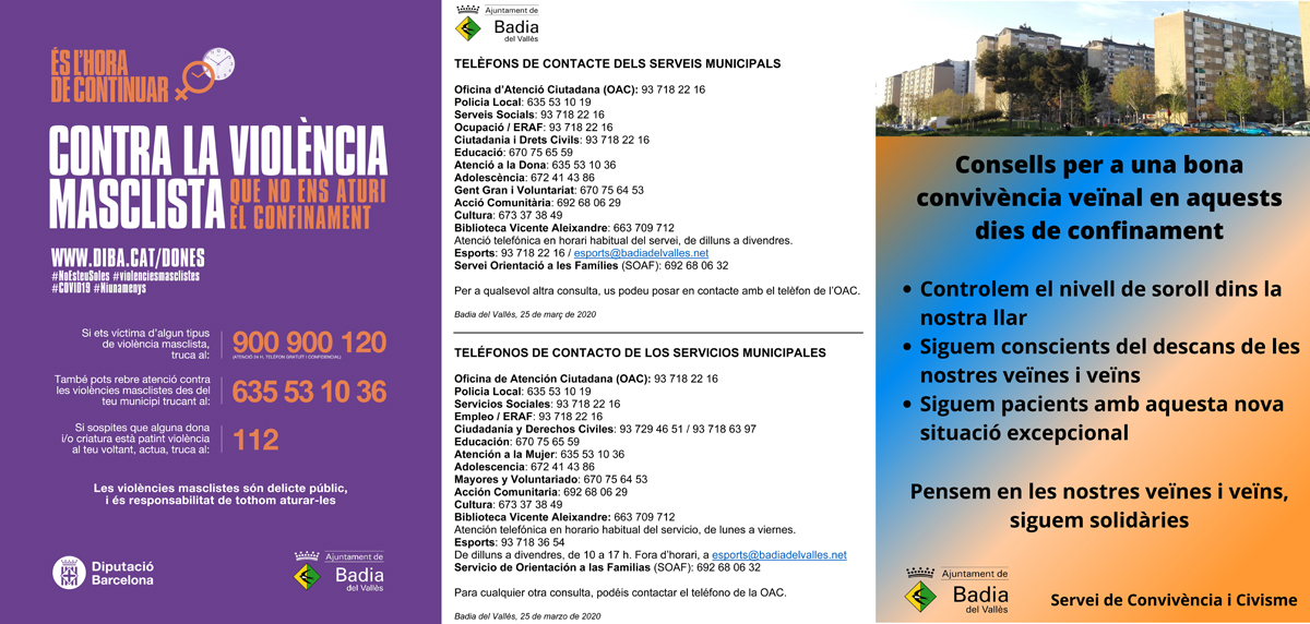 Cartells editats per l'Ajuntament