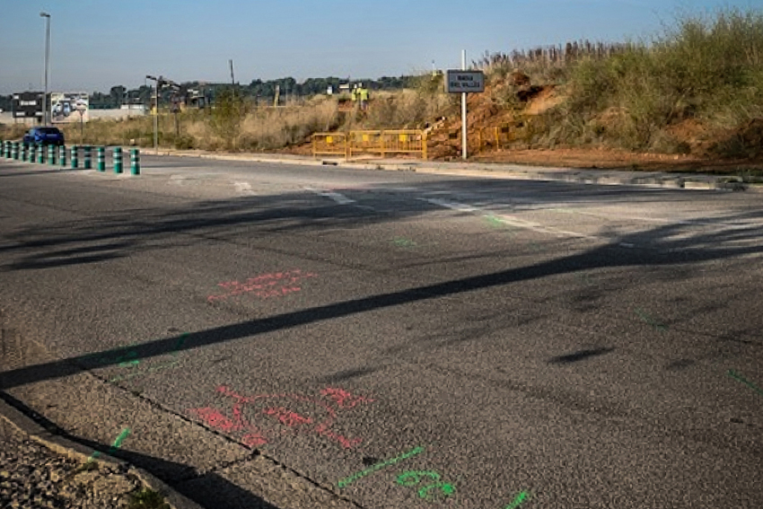 Zona afectada per les obres del colector