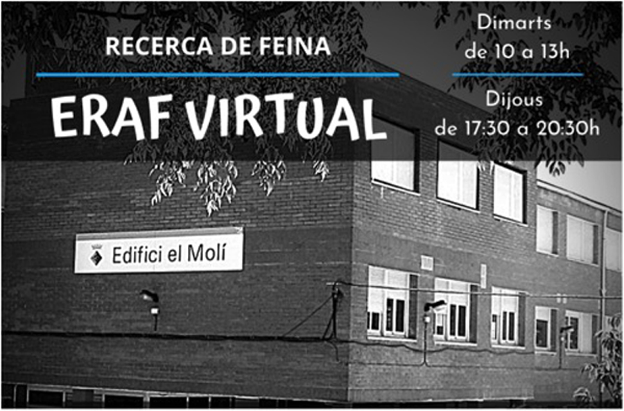 El Servei dInserci Laboral i Ocupaci obre de manera virtual lespai ERAF per orientar-te en la cerca de feina