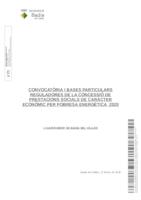 Convocatòria i bases particulars reguladores de la concessió de prestacions socials de caràcter econòmic per pobresa energètica 2020