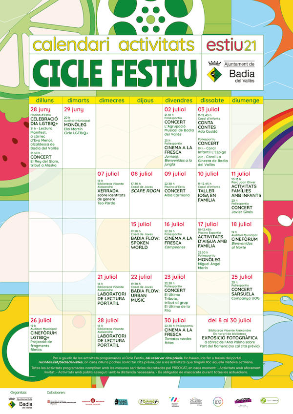 Calendari del cicle d'estiu