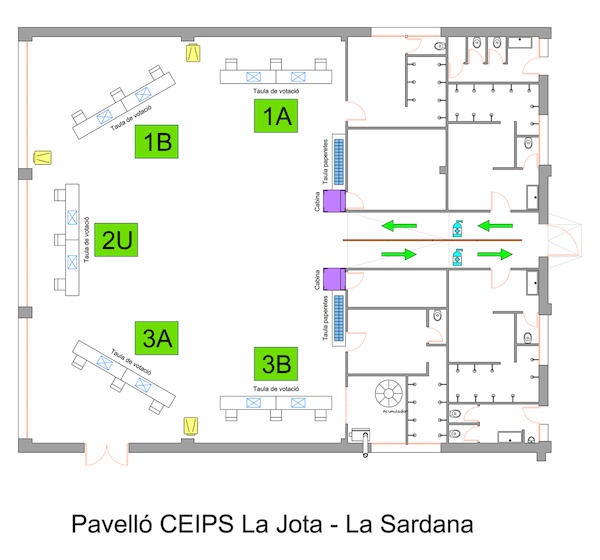 Seccions del Pavelló La Jota i La Sardana