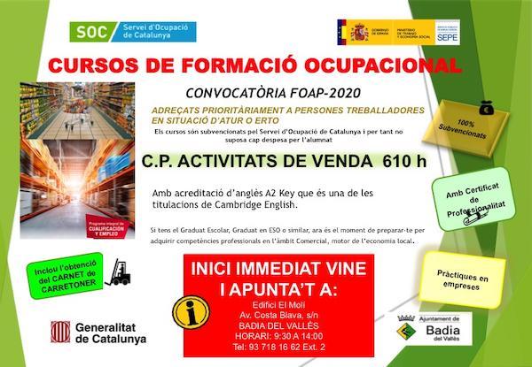 Curs d'Activitats de vendes