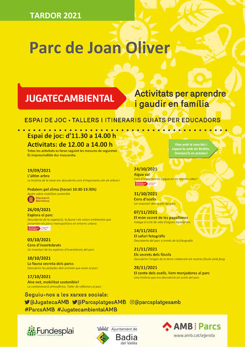 Cartell d'activitats de tardor de la Jugateca Ambiental