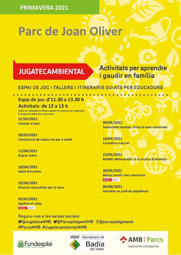 Cartell de les activitats de la Jugatecambiental