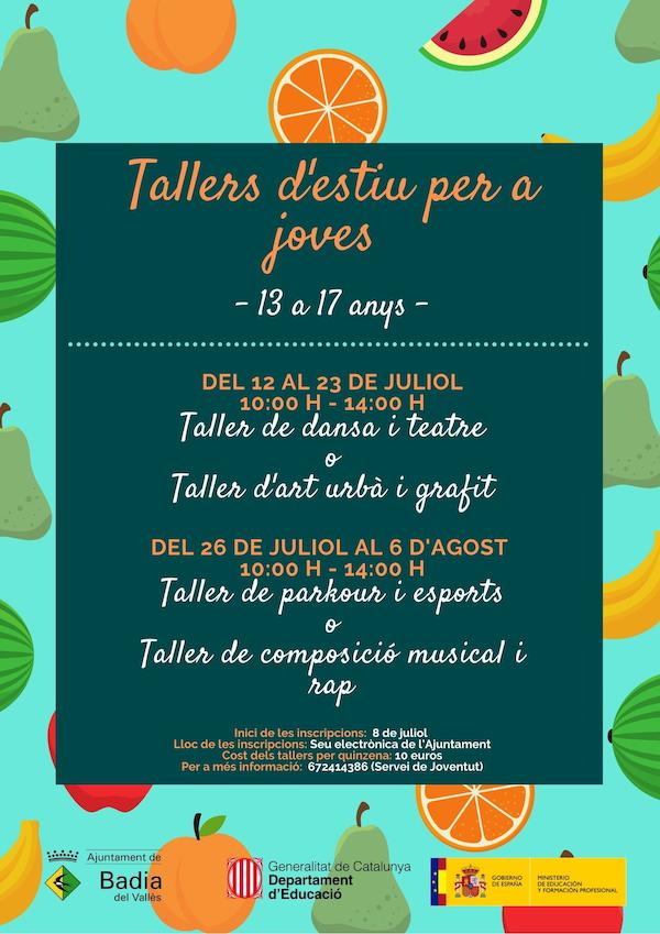 Tallers d'estiu per a joves