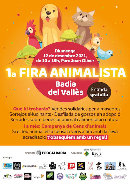Cartell de la primera fira animalista de Badia del Vallès