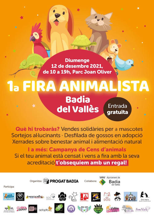 Cartell de la primera fira animalista de Badia del Vallès