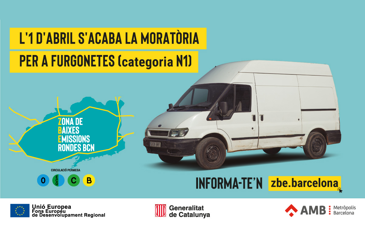 Des d'avui, restriccions a la circulaci de les furgonetes sense distintiu ambiental en ZBE Rondes BCN