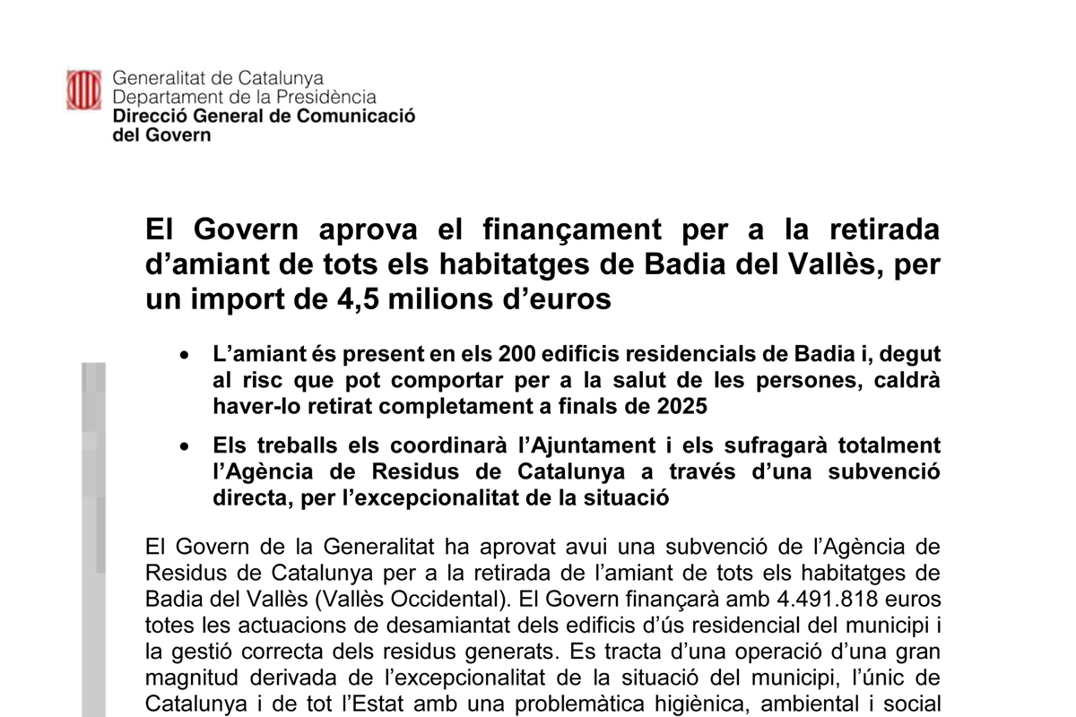 Acords de Govern de 30 de novembre de 2021