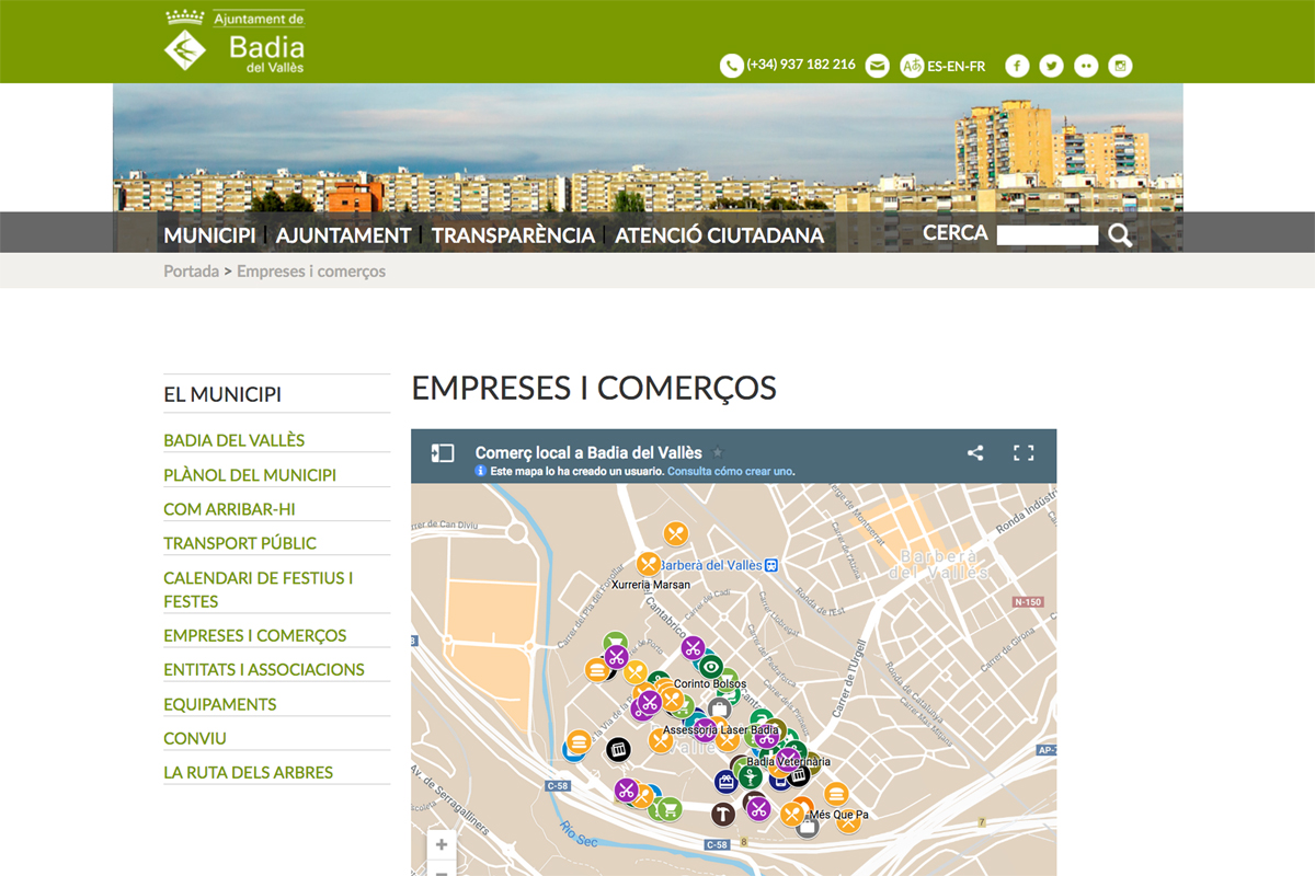 El web municipal de Badia del Valls incorpora una guia virtual en qu pots trobar loferta comercial del nostre municipi