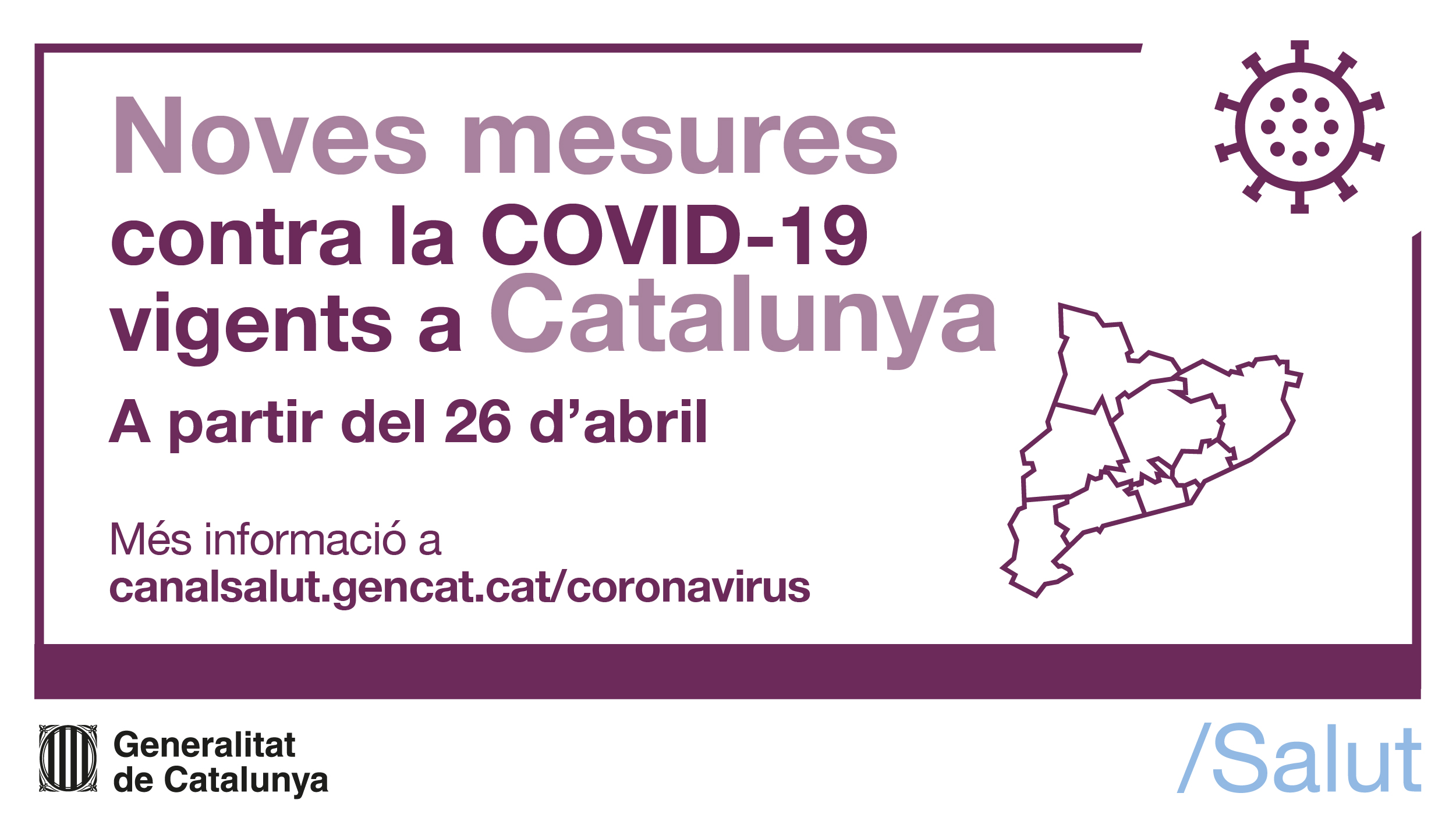Noves mesures contra la COVID-19 a partir del 26 d'abril.
