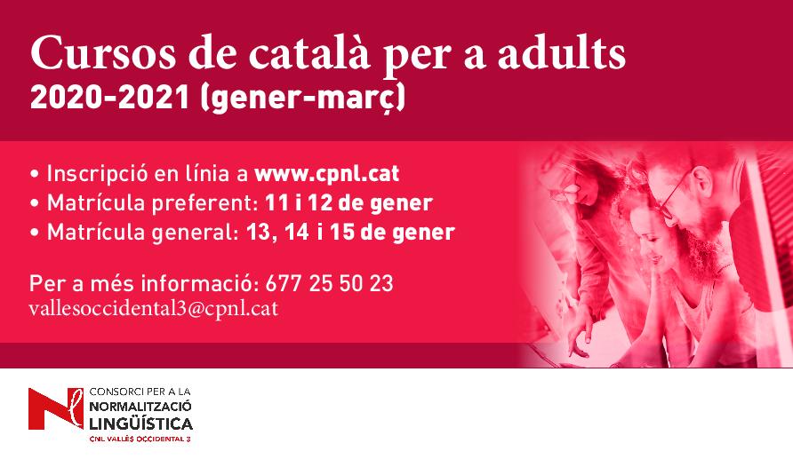 Fins a aquest divendres, nou perode dinformaci i matrcula per als cursos de catal per a persones adultes.