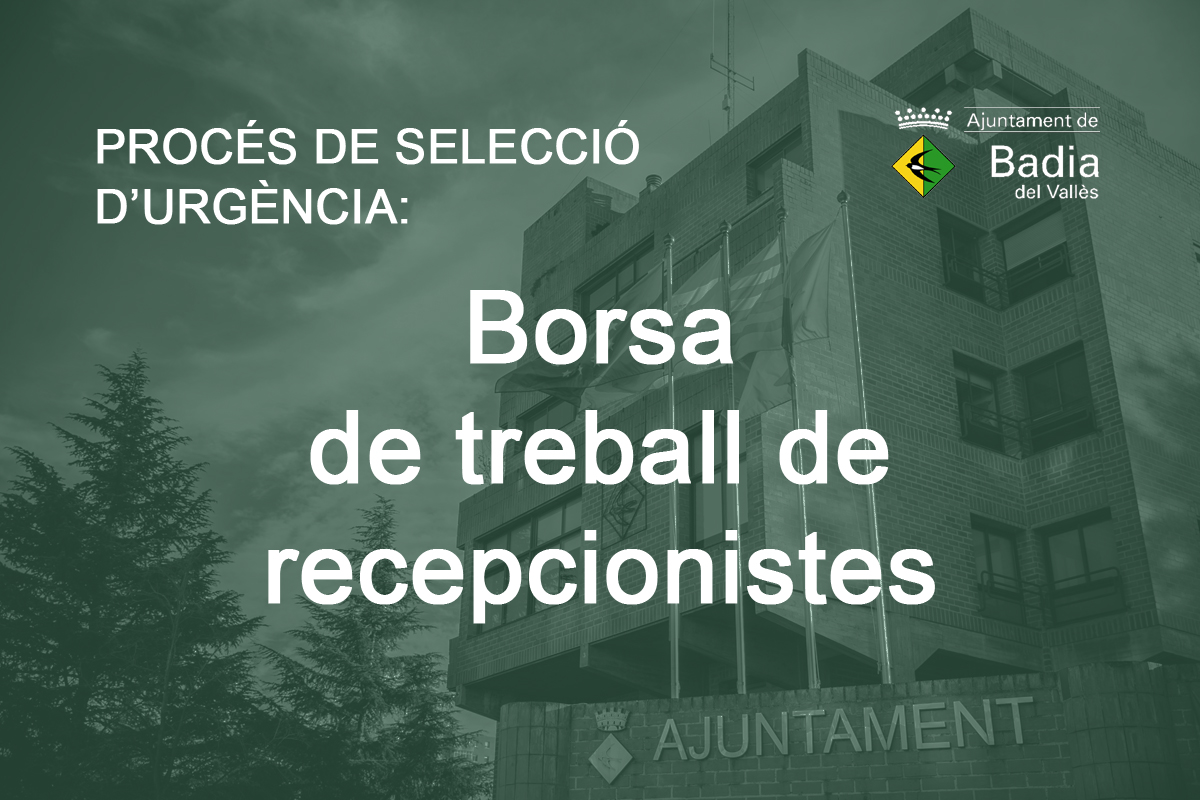 Borsa de treball de recepcionistes