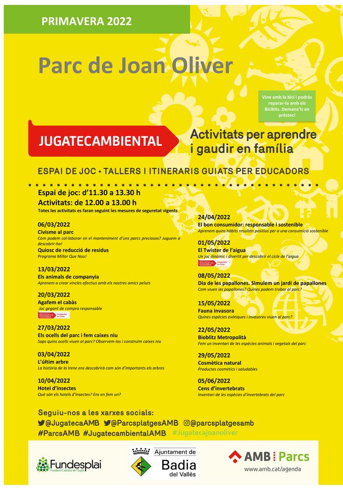 Cartell de les activitats de la Jugatecambiental