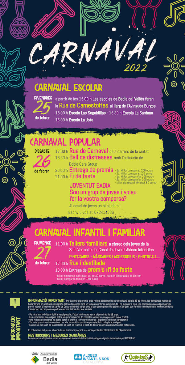 Cartell del Carnaval a Badia
