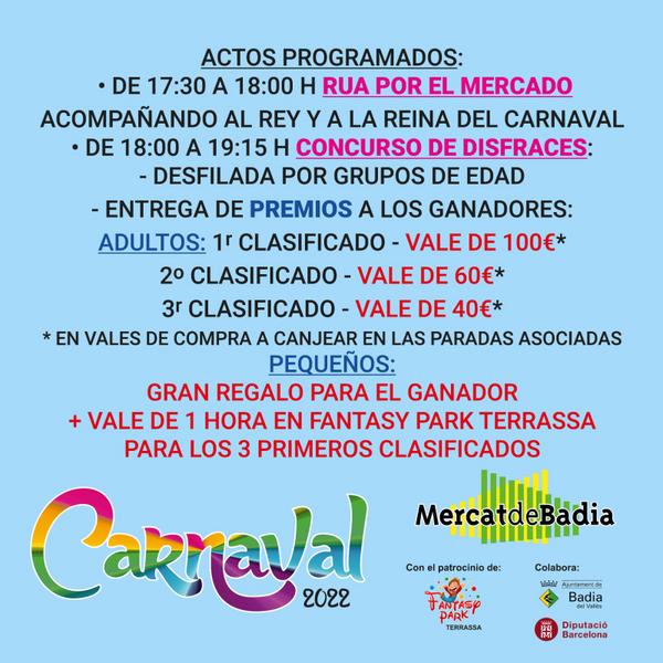 Cartell del Carnaval al mercat