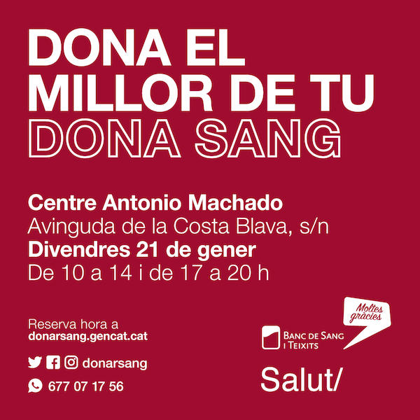 Cartell de la jornada de donació de sang