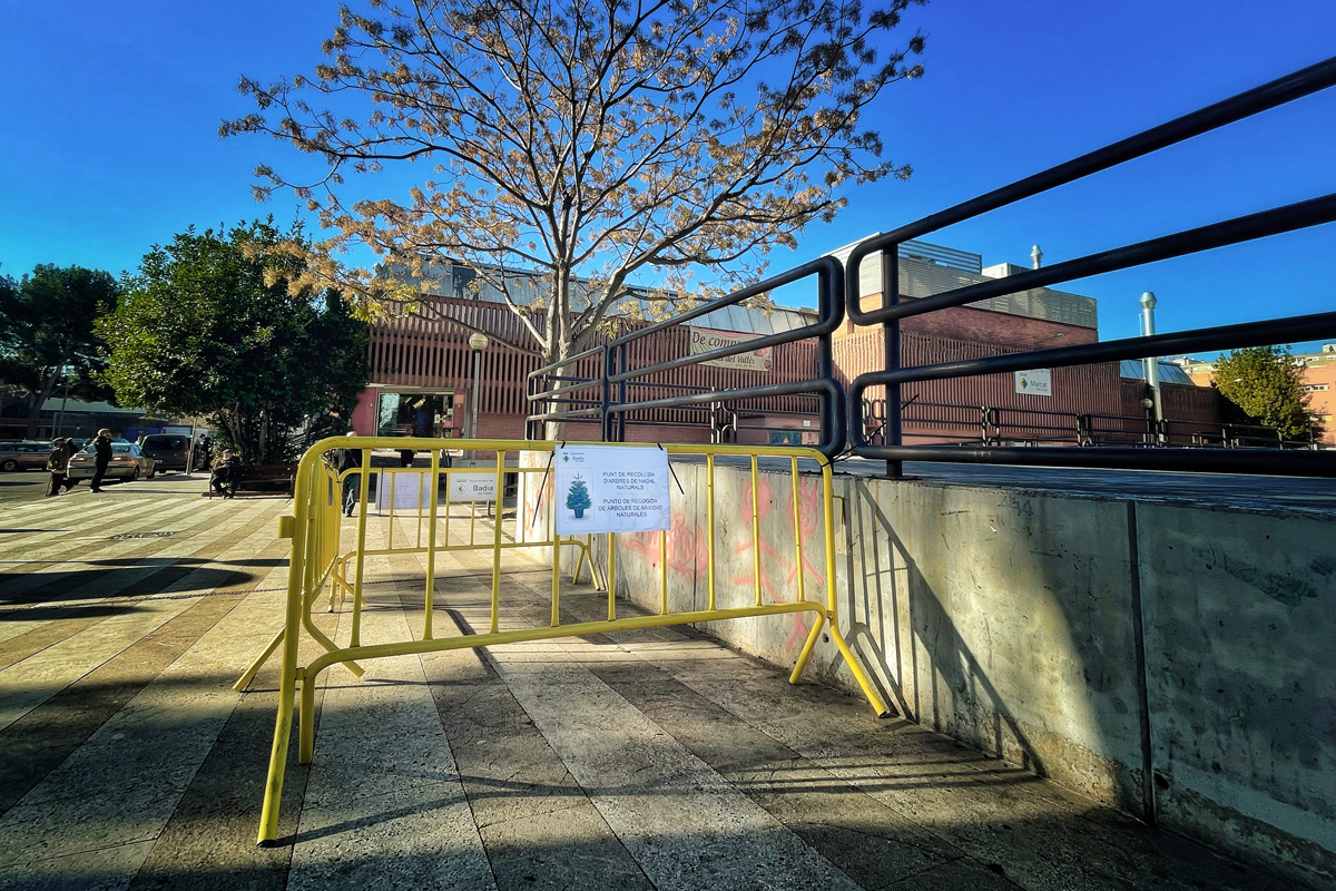 Habilitat el punt de reciclatge dels arbres de Nadal