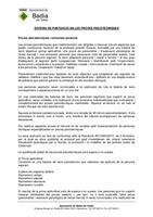Diligència de puntuació de la prova psicotècnica