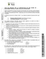 Acta de selecció per la contractació de dos peons de Manteniment dins del pla d´ocupació de la Diputació de Barcelona