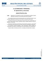 Anunci al BOE relatiu a la publicació de les bases reguladores de la convocatòria per a la cobertura d´una plaça de tècnic/a d´Administració General d´Economia