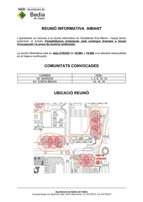 Cartell de la reunió del dia 27 a les 18 hores