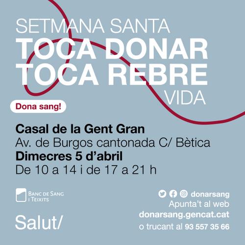 Cartell de la jornada de donació de sang