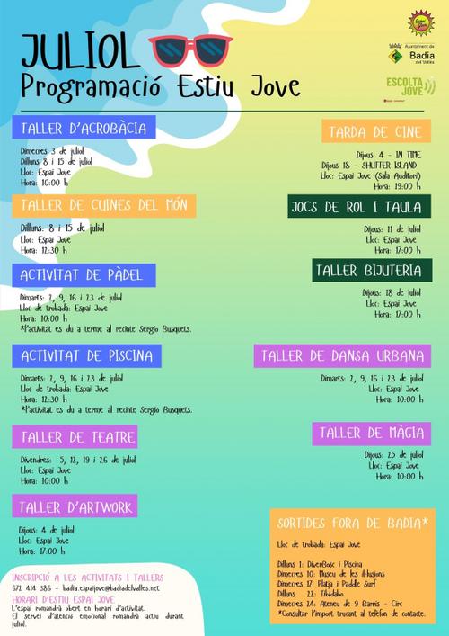 Cartell de les activitats