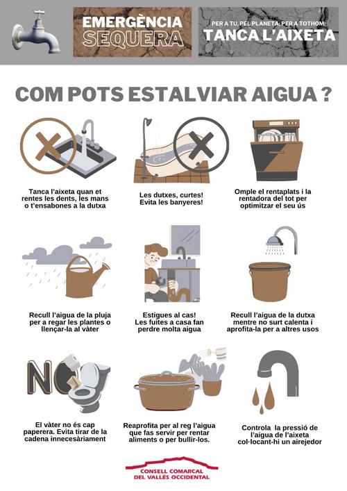 Consells per reduir el consum d'aigua