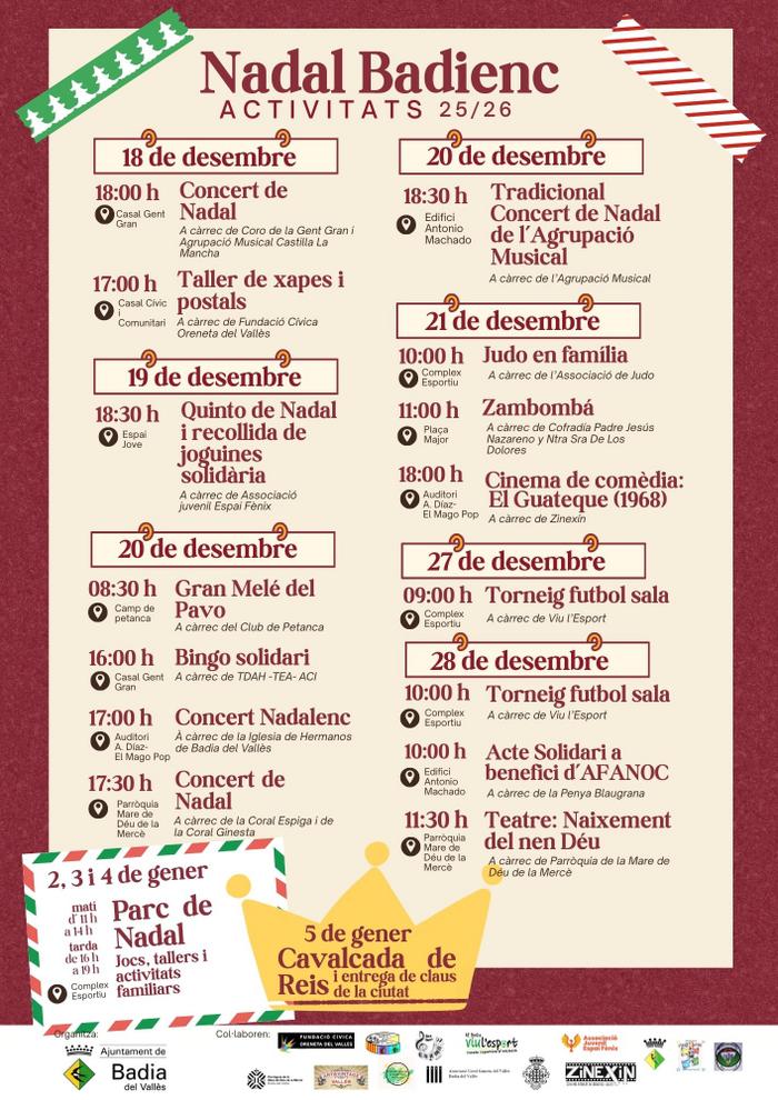 Cartell de les activitats