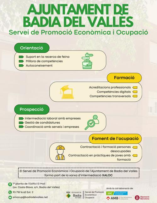 Fullet del Servei de Promoció Econòmica i Ocupació