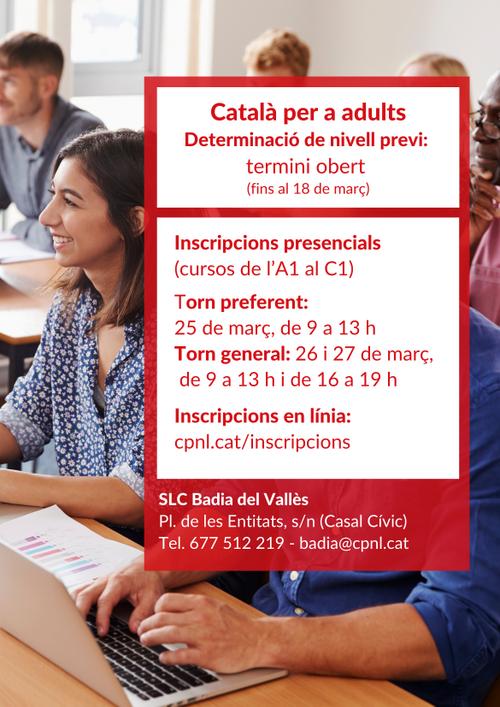 Cartell dels cursos