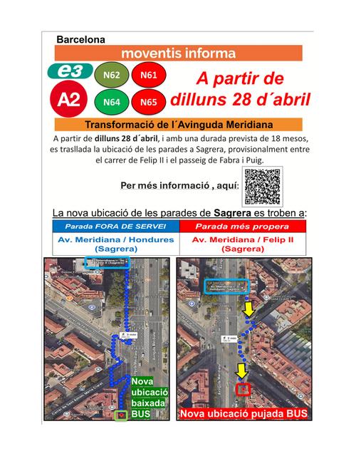 Quadre del canvi de parada