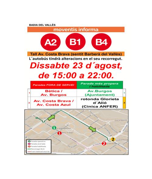 Alteracions al servei d'autobús