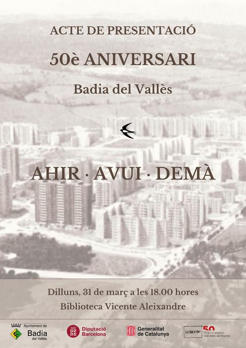Cartell presentació 50 aniversari