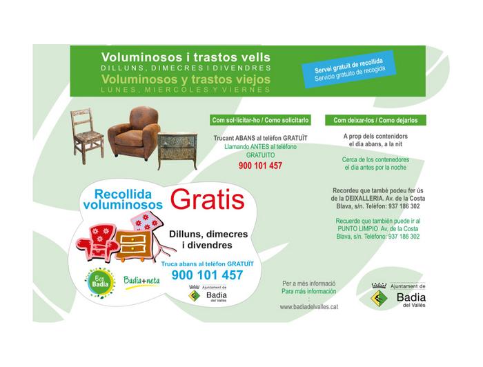 Informació sobre la retirada de mobles i trastos vells