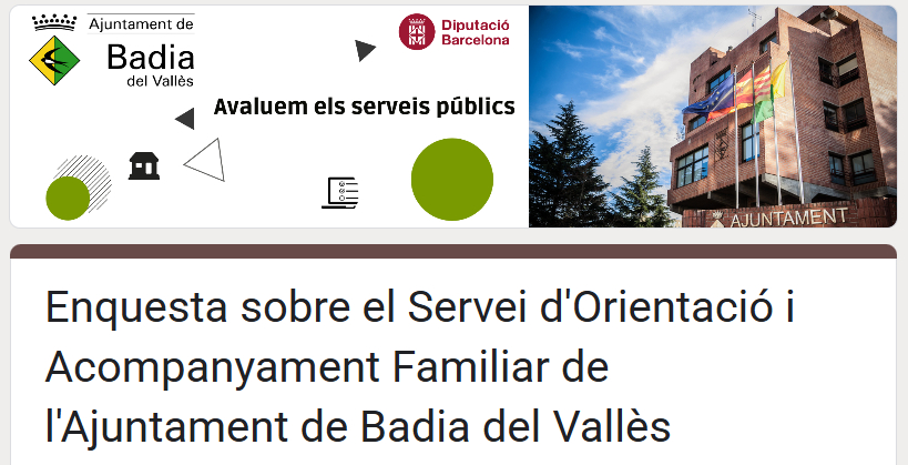 Qu en penses, del Servei dOrientaci i Assessorament Familiar (SOAF)? Participa en l'enquesta!