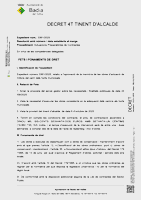 Decret i memòria de les obres d´adequació del camí dels horts