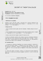 Decret i memòria de les obres de reparació dels murets perimetrals de diverses ubicacions de Badia