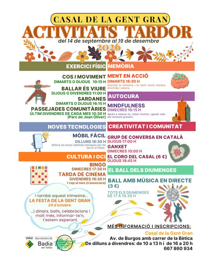 Cartell de les activitats
