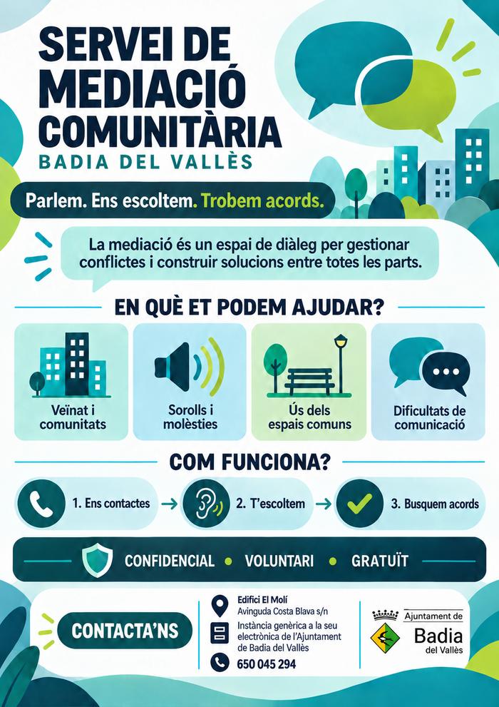 Cartell divulgatiu del servei de mediaci&oacute;