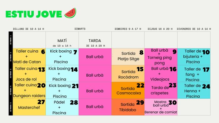 Programaci&oacute; Estiu Jove 2026